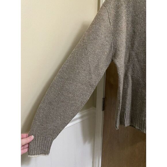 Vintage Country Squire By Jantzen Light Brown Wool Sweater Blue Argyle Print M - Picture 7 of 12